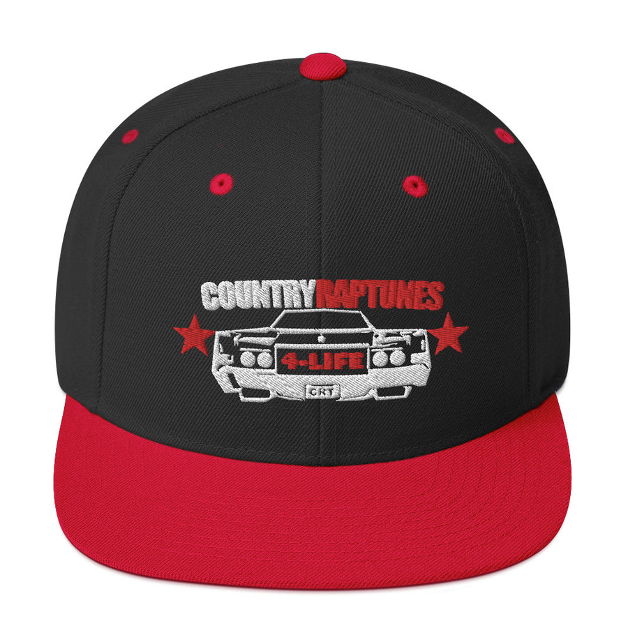 Country Rap Tunes 4 Life Snapback (Red Print)